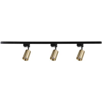 Sanico Electronics Polska Sanico Goldlux nowoczesny aluminiowy reflektor loft zestaw szynowy 1-fazowy 1m MARIBEL 3xGU10 złoty czarny IP20 - 327611 Sanico Electronics Polska Sanico Goldlux nowoczesny aluminiowy reflektor loft zestaw szynowy 1-fazowy 1m MARIBEL 3xGU10 złoty czarny IP20 - 327611
