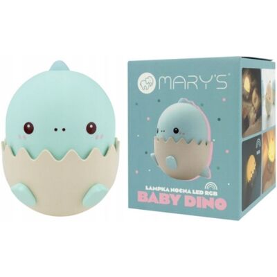 Nocna lampka Dino od Mary's - Nocna lampka dla niemowląt niebieska - Lampka dla dziecka dinozaur Nocna lampka Dino od Mary's - Nocna lampka dla niemowląt niebieska - Lampka dla dziecka dinozaur