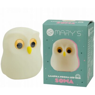 Wielokrotnie ładowana lampa nocna sowy od Mary - Lampka nocna Wielokrotnie ładowana lampa nocna sowy od Mary - Lampka nocna