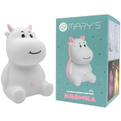 Ładowana różowa krowa nocna lampa Mary - Lampka nocna Ładowana różowa krowa nocna lampa Mary - Lampka nocna