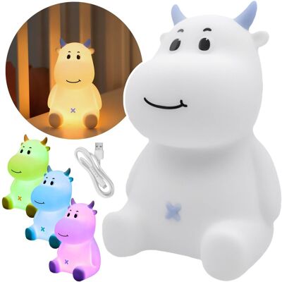 sarcia.eu Mary’s Silikonowa lampka nocna LED KRÓWKA dla chłopca, Lampka DO ZASYPIANIA do pokoju, USB CIEPŁE światło RGB sarcia.eu Mary’s Silikonowa lampka nocna LED KRÓWKA dla chłopca, Lampka DO ZASYPIANIA do pokoju, USB CIEPŁE światło RGB