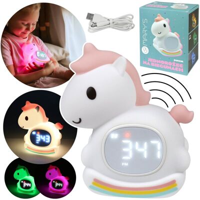 sarcia.eu Mary’s Silikonowa lampka nocna LED z BUDZIKIEM, JEDNOROŻEC na biegunach, MIĘKKA lampka do pokoju dziecięcego, USB światło RGB sarcia.eu Mary’s Silikonowa lampka nocna LED z BUDZIKIEM, JEDNOROŻEC na biegunach, MIĘKKA lampka do pokoju dziecięcego, USB światło RGB