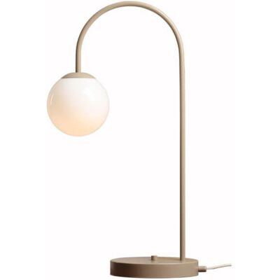 Metalowa lampa stołowa Una 1116B17 Aldex kulista szkło beżowa Metalowa lampa stołowa Una 1116B17 Aldex kulista szkło beżowa