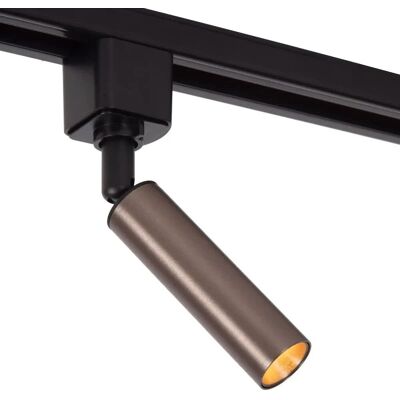 Lucide Metalowa lampa sufitowa 1-fazowa KEONI 09961/01/97 tuba czarna brązowa Lucide Metalowa lampa sufitowa 1-fazowa KEONI 09961/01/97 tuba czarna brązowa