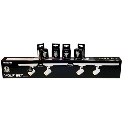 Eko-Light MiLAGRO oprawa Volf Spot biały lampa kinkiet + 4 x żarówka LED 6,5W barwa ZIMNA Eko-Light MiLAGRO oprawa Volf Spot biały lampa kinkiet + 4 x żarówka LED 6,5W barwa ZIMNA