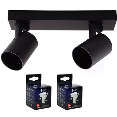Eko-Light MiLAGRO oprawa Volf Spot czarny lampa kinkiet + 2 x żarówka LED 1,5W CIEPŁA Eko-Light MiLAGRO oprawa Volf Spot czarny lampa kinkiet + 2 x żarówka LED 1,5W CIEPŁA