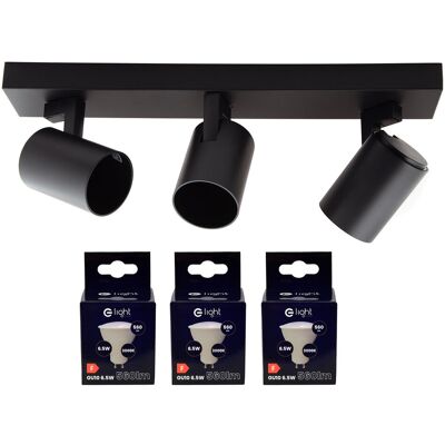 Eko-Light MiLAGRO oprawa Volf Spot czarny lampa kinkiet + 3 x żarówka LED 6,5W ciepła Eko-Light MiLAGRO oprawa Volf Spot czarny lampa kinkiet + 3 x żarówka LED 6,5W ciepła