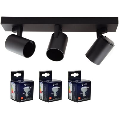 Eko-Light MiLAGRO oprawa Volf Spot czarny lampa kinkiet + 3 x żarówka LED 6,5W ZIMNA Eko-Light MiLAGRO oprawa Volf Spot czarny lampa kinkiet + 3 x żarówka LED 6,5W ZIMNA