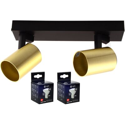 Eko-Light MiLAGRO oprawa Volf Spot złoty lampa kinkiet + 2 x żarówka LED 1,5W barwa CIEPŁA Eko-Light MiLAGRO oprawa Volf Spot złoty lampa kinkiet + 2 x żarówka LED 1,5W barwa CIEPŁA