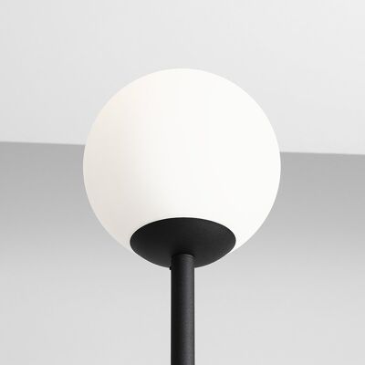 Aldex Pinne Czarna lampa stojąca - Nowoczesna kula ze szkła, E27, 162cm Aldex Pinne Czarna lampa stojąca - Nowoczesna kula ze szkła, E27, 162cm