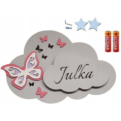 inna (Inny) Motylki lampka nocna KOLORY, LED CHMURKA Gwiazdki imieniem prezent baterie inna (Inny) Motylki lampka nocna KOLORY, LED CHMURKA Gwiazdki imieniem prezent baterie