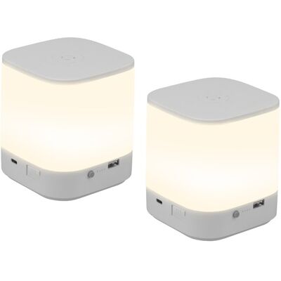 Other NETTLIFE 2 sztuki lamp stołowych LED z akumulatorem 1800 mAh, 3000-6500 K, ściemniacz dotykowy USB z 3 temperaturami Other NETTLIFE 2 sztuki lamp stołowych LED z akumulatorem 1800 mAh, 3000-6500 K, ściemniacz dotykowy USB z 3 temperaturami