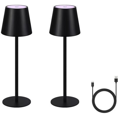 Other NETTLIFE Bezprzewodowa lampka nocna na baterie zestaw 2 sztuk - LED RGB 2600mhA Zewnętrzna lampa stołowa z możliwością ładowania, dotykowa, ściemniana Other NETTLIFE Bezprzewodowa lampka nocna na baterie zestaw 2 sztuk - LED RGB 2600mhA Zewnętrzna lampa stołowa z możliwością ładowania, dotykowa, ściemniana