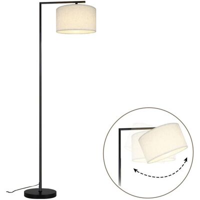 NETTLIFE Lampa podłogowa E27 Lampa podłogowa włącznik nożny 166cm designerski abażur z tkaniny max. 40W - bez żarówki NETTLIFE Lampa podłogowa E27 Lampa podłogowa włącznik nożny 166cm designerski abażur z tkaniny max. 40W - bez żarówki