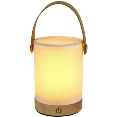 Other NETTLIFE lampa stołowa LED Touch, przenośna bezprzewodowa lampa z abażurem z tkaniny drewnianej z funkcją ściemniania Other NETTLIFE lampa stołowa LED Touch, przenośna bezprzewodowa lampa z abażurem z tkaniny drewnianej z funkcją ściemniania