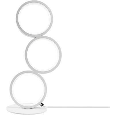 Other NETTLIFE Lampa stołowa LED z możliwością ściemniania, dotykowa lampka nocna nowoczesny design metalowy pierścień białe aluminiowe studium Other NETTLIFE Lampa stołowa LED z możliwością ściemniania, dotykowa lampka nocna nowoczesny design metalowy pierścień białe aluminiowe studium