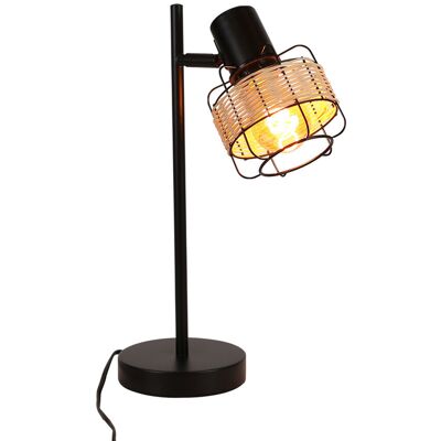 Other NETTLIFE lampa stołowa vintage lampka nocna lampa retro czarna salon rattan metal E27 Other NETTLIFE lampa stołowa vintage lampka nocna lampa retro czarna salon rattan metal E27