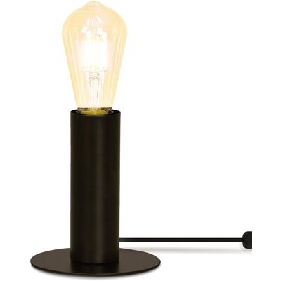 NETTLIFE lampka nocna vintage lampa stołowa E27 czarna MAX.40W retro industrialna NETTLIFE lampka nocna vintage lampa stołowa E27 czarna MAX.40W retro industrialna
