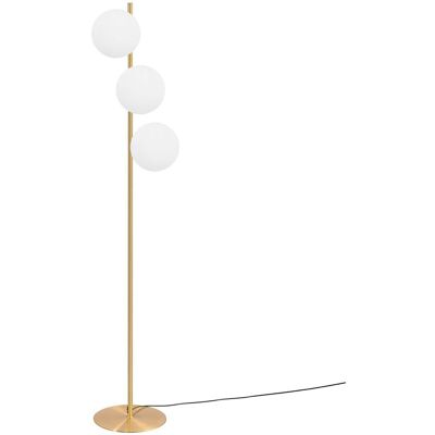 NETTLIFE Nowoczesna lampa podłogowa - lampa podłogowa do salonu E27 złoty wzór 3-płomienna lampa z włącznikiem nożnym biała metalowa przemysłowa szk.. NETTLIFE Nowoczesna lampa podłogowa - lampa podłogowa do salonu E27 złoty wzór 3-płomienna lampa z włącznikiem nożnym biała metalowa przemysłowa szk..