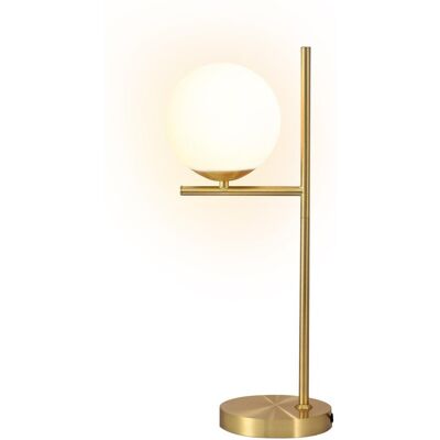 NETTLIFE nowoczesna lampka nocna do salonu - białe szkło przemysłowe gniazdo E27 z włącznikiem do sypialni gabinetu NETTLIFE nowoczesna lampka nocna do salonu - białe szkło przemysłowe gniazdo E27 z włącznikiem do sypialni gabinetu