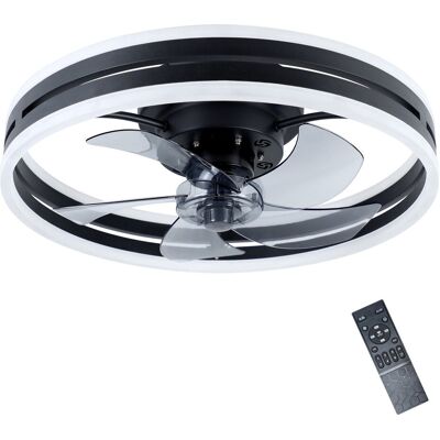 NETTLIFE Wentylator sufitowy z oświetleniem LED i pilotem — cicha, ściemniana lampa sufitowa z wentylatorem i timerem NETTLIFE Wentylator sufitowy z oświetleniem LED i pilotem — cicha, ściemniana lampa sufitowa z wentylatorem i timerem