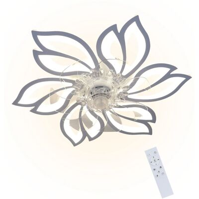 NETTLIFE Wentylator sufitowy ze światłem i pilotem - ściemnialna lampa sufitowa LED, funkcja timera, kreatywny design, 6 świateł NETTLIFE Wentylator sufitowy ze światłem i pilotem - ściemnialna lampa sufitowa LED, funkcja timera, kreatywny design, 6 świateł