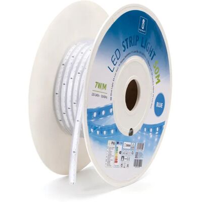 Aigostar Niebieska taśma LED 230V wysokonapięciowa 8mm 120led/7w/m 50mb IP65 Aigostar Niebieska taśma LED 230V wysokonapięciowa 8mm 120led/7w/m 50mb IP65
