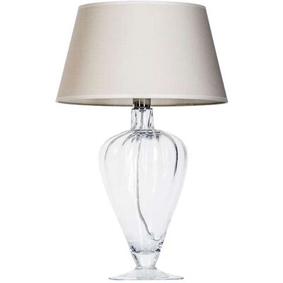 Nocna LAMPKA stojąca BRISTOL L046051223 4Concepts salonowa LAMPA abażurowa szara przezroczysta Nocna LAMPKA stojąca BRISTOL L046051223 4Concepts salonowa LAMPA abażurowa szara przezroczysta