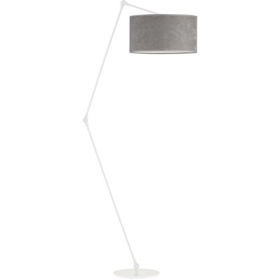 LYSNE Nowoczesna Lampa Podłogowa Bari Velur, Szary LYSNE Nowoczesna Lampa Podłogowa Bari Velur, Szary