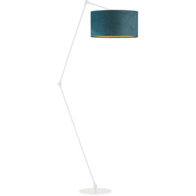 LYSNE Nowoczesna Lampa Podłogowa Bari Velur, Zieleń Butelkowa Ze Złotym Wnętrzem LYSNE Nowoczesna Lampa Podłogowa Bari Velur, Zieleń Butelkowa Ze Złotym Wnętrzem