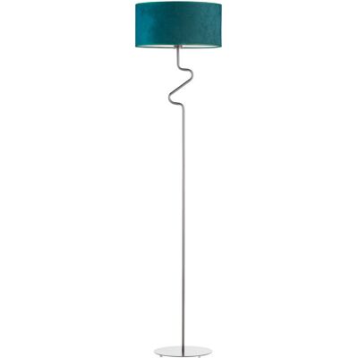 LYSNE Nowoczesna Lampa Podłogowa Do Salonu Moroni Velur E27, Zieleń Butelkowa LYSNE Nowoczesna Lampa Podłogowa Do Salonu Moroni Velur E27, Zieleń Butelkowa