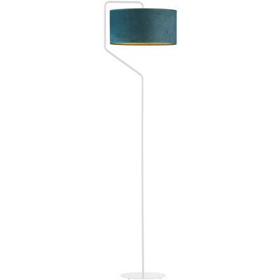 Nowoczesna lampa podłogowa, Lysne, Tessalia Velur, E27, 60W, Zieleń butelkowa ze złotym wnętrzem Nowoczesna lampa podłogowa, Lysne, Tessalia Velur, E27, 60W, Zieleń butelkowa ze złotym wnętrzem