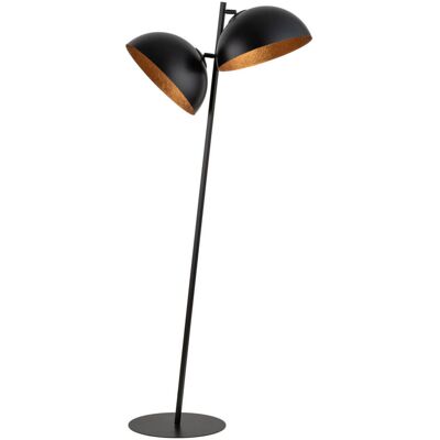 Sigma Nowoczesna Lampa podłogowa Sfera do salonu czarna miedziana Sigma Nowoczesna Lampa podłogowa Sfera do salonu czarna miedziana