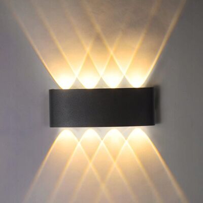 Inny producent Nowoczesna lampa ścienna LED, 8 W, ciepła biel 3000 K, IP65, wodoszczelna Inny producent Nowoczesna lampa ścienna LED, 8 W, ciepła biel 3000 K, IP65, wodoszczelna