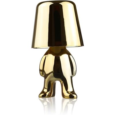 Interlook Nowoczesna lampa stołowa z dotykową obsługą Lampka nocna z wbudowanym akumulatorem HJA23-A-GOLD Interlook Nowoczesna lampa stołowa z dotykową obsługą Lampka nocna z wbudowanym akumulatorem HJA23-A-GOLD