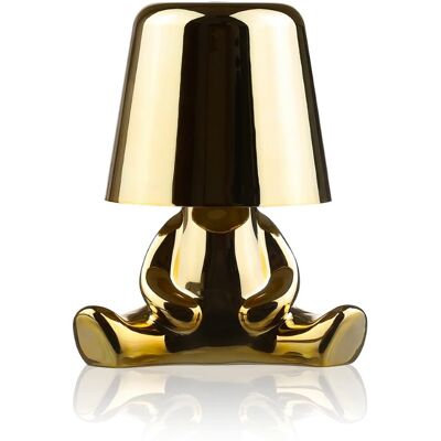 Interlook Nowoczesna lampa stołowa z dotykową obsługą Lampka nocna z wbudowanym akumulatorem HJA23-B-GOLD Interlook Nowoczesna lampa stołowa z dotykową obsługą Lampka nocna z wbudowanym akumulatorem HJA23-B-GOLD