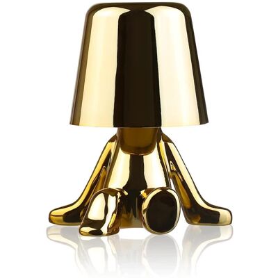 Interlook Nowoczesna lampa stołowa z dotykową obsługą Lampka nocna z wbudowanym akumulatorem HJA23-D-GOLD Interlook Nowoczesna lampa stołowa z dotykową obsługą Lampka nocna z wbudowanym akumulatorem HJA23-D-GOLD