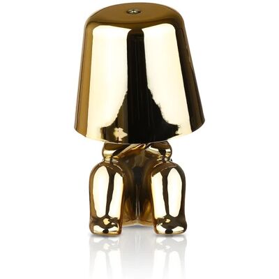 Interlook Nowoczesna lampa stołowa z dotykową obsługą Lampka nocna z wbudowanym akumulatorem HJA23-I-GOLD Interlook Nowoczesna lampa stołowa z dotykową obsługą Lampka nocna z wbudowanym akumulatorem HJA23-I-GOLD