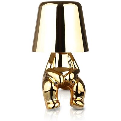 Interlook Nowoczesna lampa stołowa z dotykową obsługą Lampka nocna z wbudowanym akumulatorem HJA23-L-GOLD Interlook Nowoczesna lampa stołowa z dotykową obsługą Lampka nocna z wbudowanym akumulatorem HJA23-L-GOLD