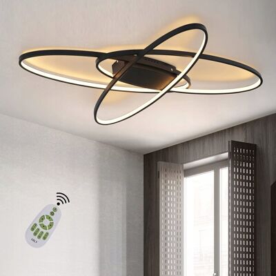 Inny producent Nowoczesna Lampa Sufitowa LED, Ściemniana, Czarna Inny producent Nowoczesna Lampa Sufitowa LED, Ściemniana, Czarna