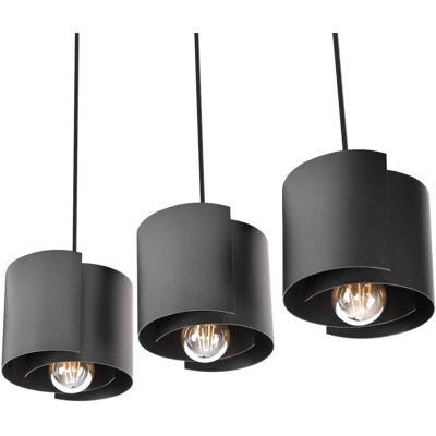 Nelino Nowoczesna Lampa Wisząca Industrialna Retro Berta L166-BE-3P-BL Nelino Nowoczesna Lampa Wisząca Industrialna Retro Berta L166-BE-3P-BL