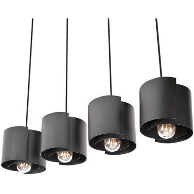 Nelino Nowoczesna Lampa Wisząca Industrialna Retro Berta L167-BE-4P-BL Nelino Nowoczesna Lampa Wisząca Industrialna Retro Berta L167-BE-4P-BL