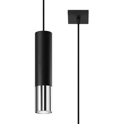 Iga Nowoczesna Lampa Wisząca LORENA 1 Czarny/ Chrom Iga Nowoczesna Lampa Wisząca LORENA 1 Czarny/ Chrom
