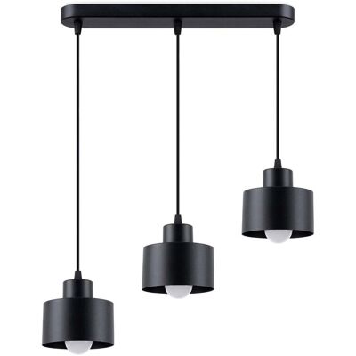Iga Nowoczesna lampa wisząca SANTO 3 Czarna Iga Nowoczesna lampa wisząca SANTO 3 Czarna