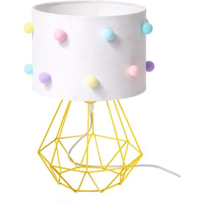 Skylighting NOWOCZESNA LAMPKA NOCNA DZIECIĘCA DIAMENT POMPONIKI PASTELOWO BIAŁA LED E27 Skylighting NOWOCZESNA LAMPKA NOCNA DZIECIĘCA DIAMENT POMPONIKI PASTELOWO BIAŁA LED E27