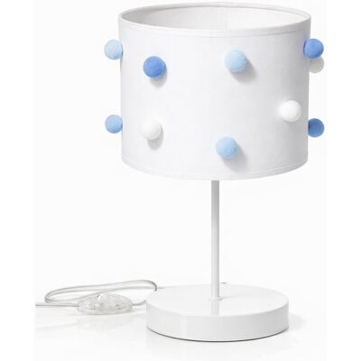 Skylighting NOWOCZESNA LAMPKA NOCNA DZIECIĘCA POMPONIKI NIEBIESKO BIAŁA LED E27 Skylighting NOWOCZESNA LAMPKA NOCNA DZIECIĘCA POMPONIKI NIEBIESKO BIAŁA LED E27
