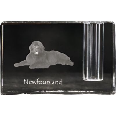 Nowofundland, Nowofoundland, Wodołaz - stojak na długopis, kryształowy organizer ze zdjęciem psa, unikatowa ozdoba biurka marki Art-Dog Nowofundland, Nowofoundland, Wodołaz - stojak na długopis, kryształowy organizer ze zdjęciem psa, unikatowa ozdoba biurka marki Art-Dog