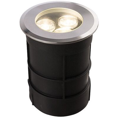 Nowodvorski Okrągła lampa najazdowa PICCO 9104 LED 3W 3000K srebrna IP67 Nowodvorski Okrągła lampa najazdowa PICCO 9104 LED 3W 3000K srebrna IP67