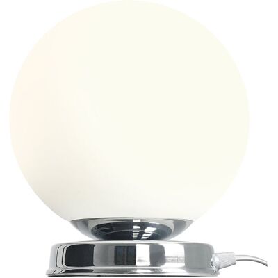 Aldex Okrągła lampa stojąca Ball na biurko szklana kula chrom Aldex Okrągła lampa stojąca Ball na biurko szklana kula chrom