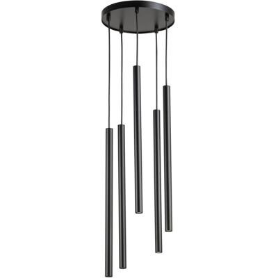 Okrągła lampa wisząca tuby Sopel 33625 Sigma wielopunktowa czarna Okrągła lampa wisząca tuby Sopel 33625 Sigma wielopunktowa czarna